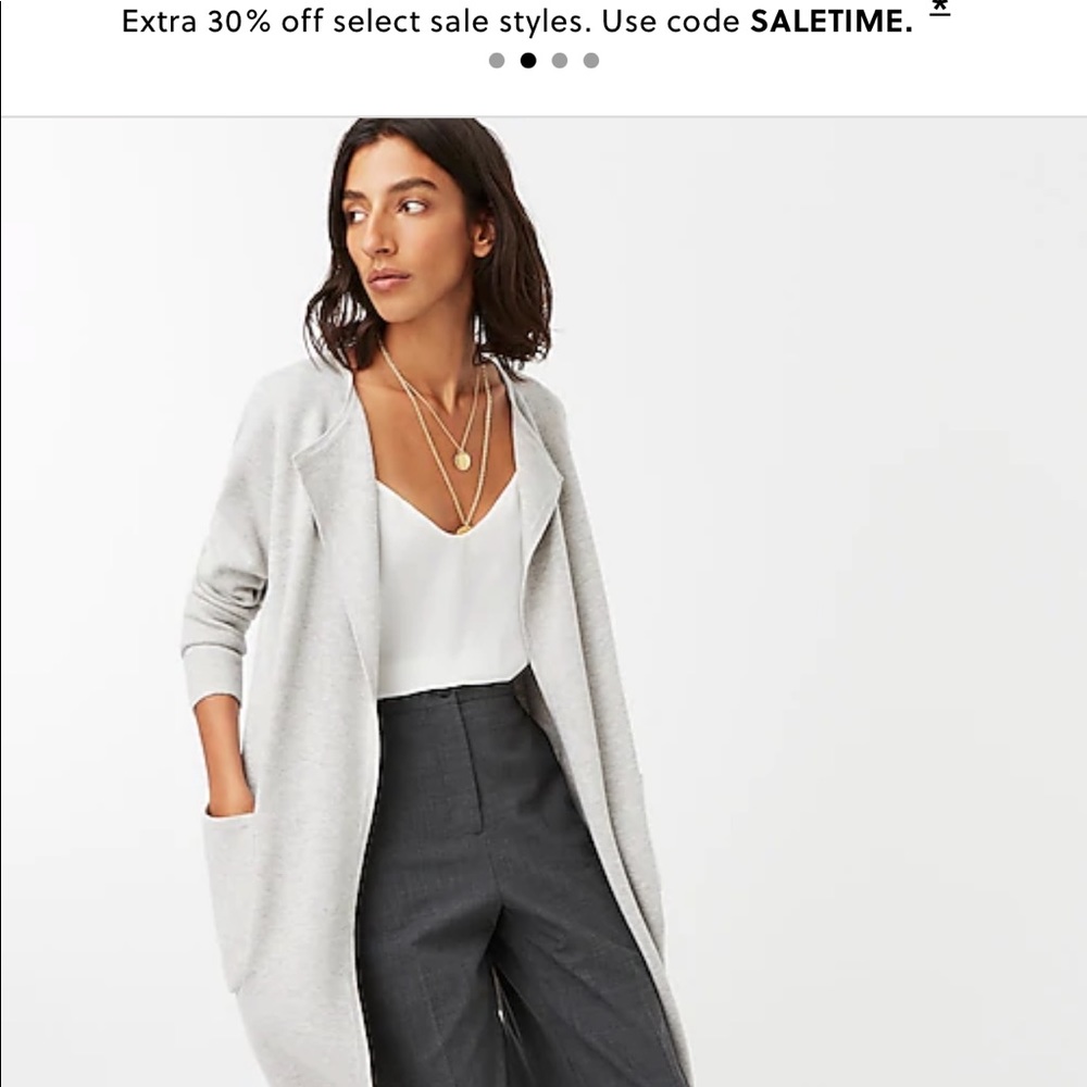 JCrew, Juliette collarless sweater-blazer